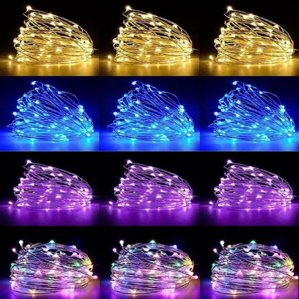 Multi Colored String Lights Waterproof 20 Led Firefly Starry Moon Lights For Bedroom DIY Decor