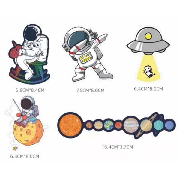 OEM Rocket Moon Planet Kiss Cut Stickers Astronaut Car Decal