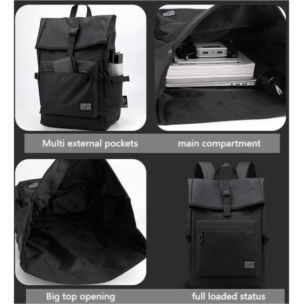 Высота 44 см. Черный рюкзак для деловых поездок для работы и колледжа