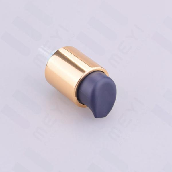 18/415 Outer Spring Cosmetic Treatment Pumps Shiny Gold Aluminum Cream Pump