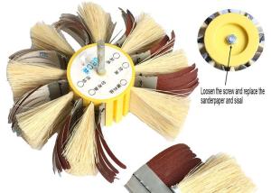 Roda montada eixo de Emery Cloth Bristle Polishing Brush do sisal para o