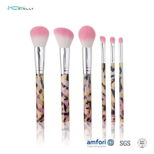PVC Sleeves 6pcs Artificial Fiber Travel Makeup Brush Set