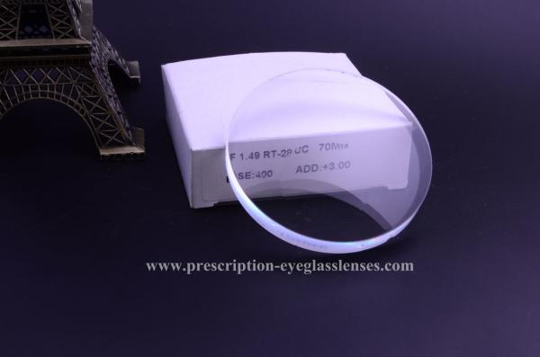 SF CR39 1.499 Round Top Bifocal Lens Blanks 70mm Diameter 58 Abbe Value