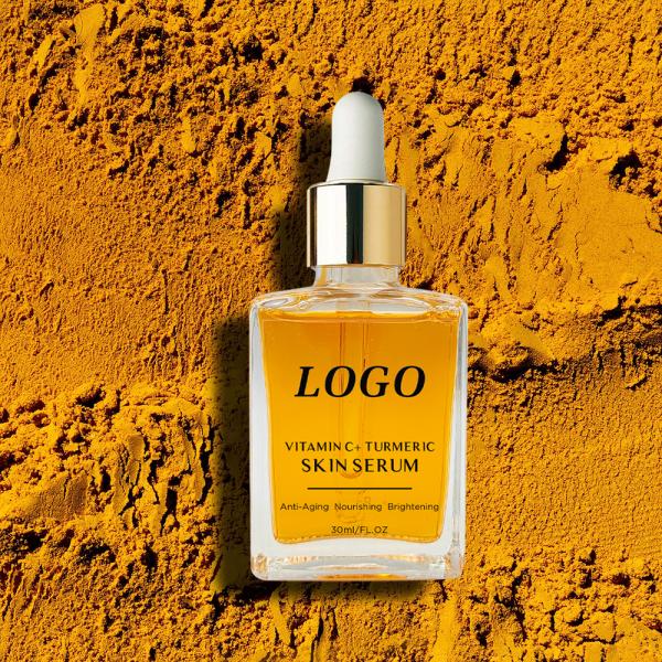 OEM / ODM Meilleure vente de marque privée hydratant organique huile de curcuma pour le visage extrait de gingembre sérum éclaircissant le visage