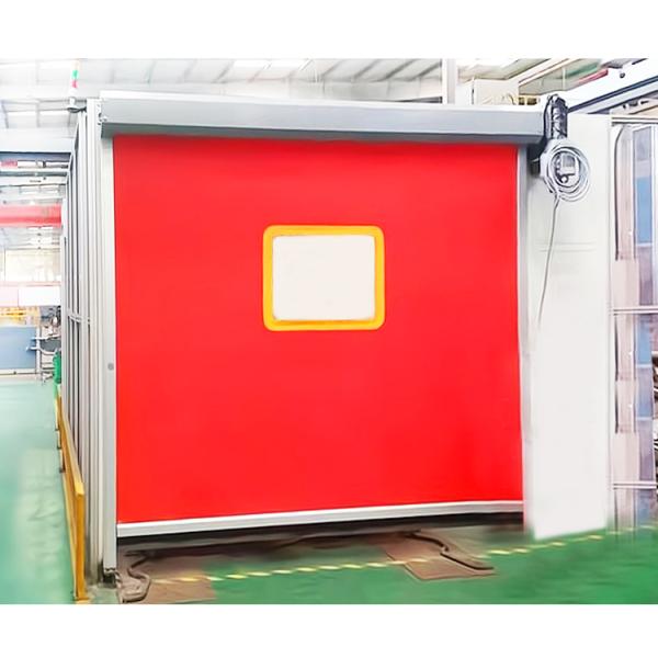 Modern Design Automatic Industrial PVC Fast Door Self Repairable Soft Curtain Roll Exterior Steel Polymer Clean Windproof