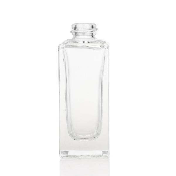 Clear Frosted Liquid Foundation Bottles 30ml Logo Print Square Shaped