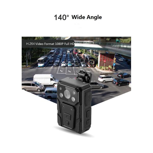 câmera do corpo da visão noturna do IR da definição 1296p ângulo de visão de 140 graus de largura 3500mAh