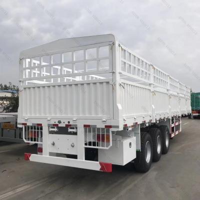 Leaf Spring Suspension / Air Suspension 40FT/45FT Fence Cargo Semi-Trailer With Sideboard