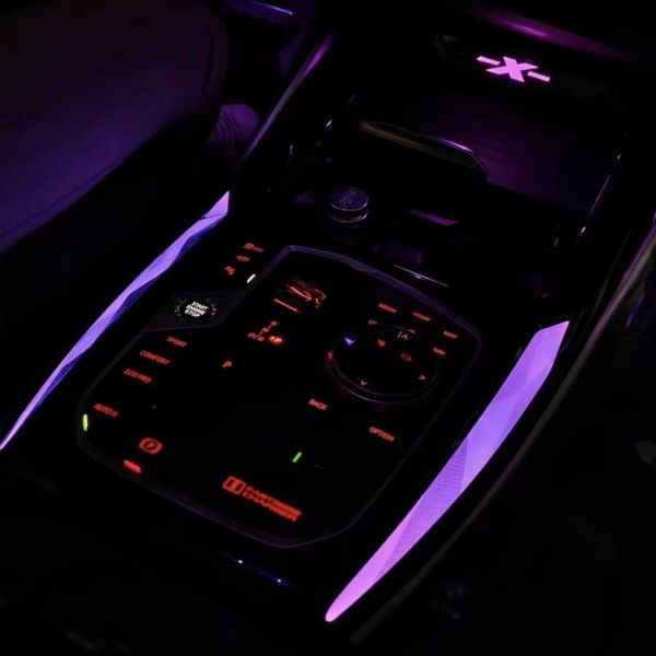 Multi-Color Ambient LED Light Strips for BMW X3 X4 IX3 with Plug-and-Play Installation and Vehicle-Specific Design