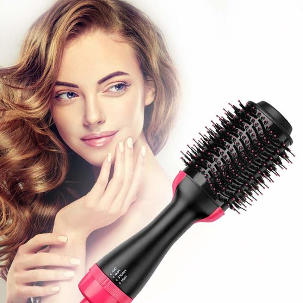 One Step Hair Dryer Electric Hair Brush , Multi Functional Salon Electric Curling Brush