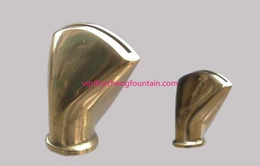 Fixed Fan Shape Spray Water Fountain Nozzles Brass SS / Brass With Chrome Material