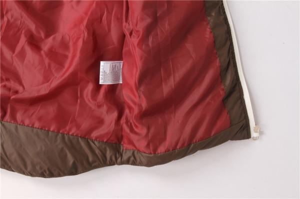 Brown 15/16 Size Kids Padded Gilet With Fur Lining Hood