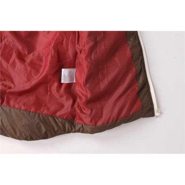 Brown 15/16 Size Kids Padded Gilet With Fur Lining Hood