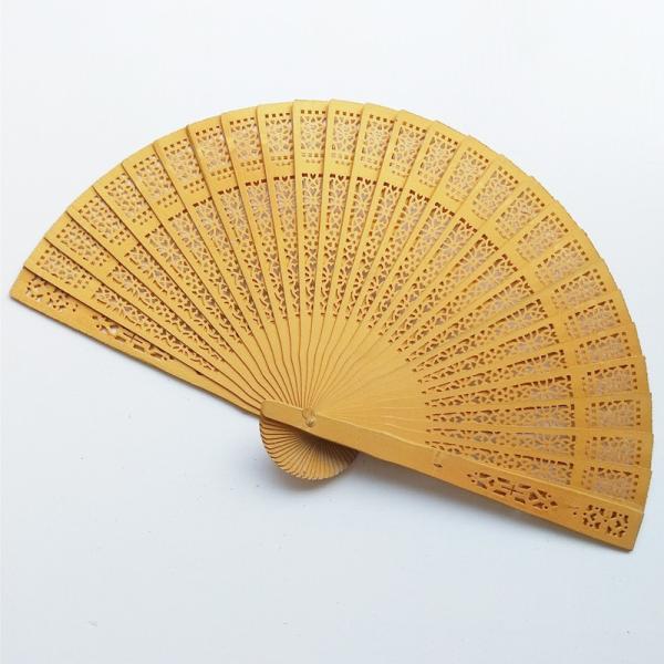 Lacquered Colorful Sandalwood Hand Fan for Wedding Favors Guests Custom Souvenir