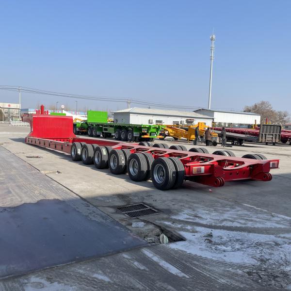 Steel Modular Hydraulic Steering Lowbed Travel Trailer for Wind Power Tower Transporter