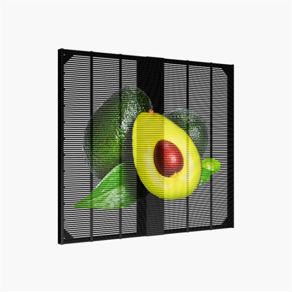 Écran de grille LED transparente P3.9-7.8 résistant à l'eau pour la publicité