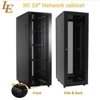 SPCC 42U Armoire réseau de serveur noir avec porte d'entrée ventilée 19