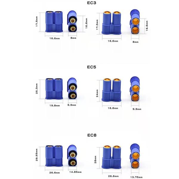 High Quality Current EC8 EC5 EC3  5mm Bullet Connector Male and Female