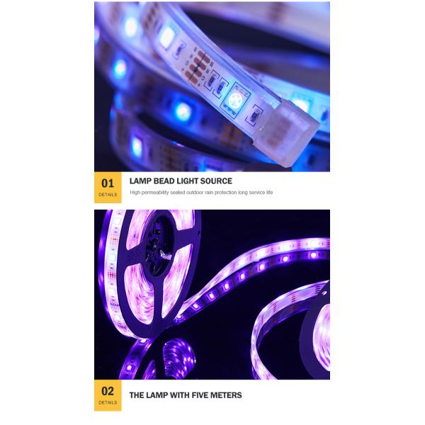 SMD 5050 привело солнечную приведенную в действие музыку спички света RGB Dimmable светов прокладки на открытом воздухе