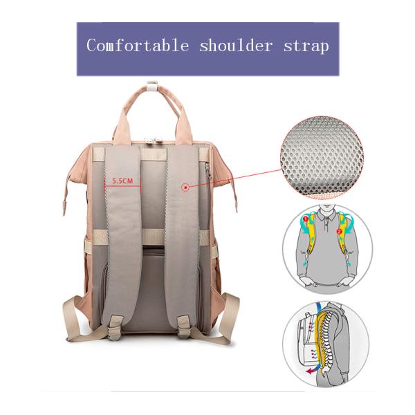 Fashion Mummy Maternity Nappy Bag Diaper Bag Large Capacity Travel Backpack Nursing Bag For Baby Care With Stroller Strap