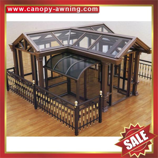 prefab outdoor solar villa garden gazebo glass aluminium aluminum sunroom sun room house sunhouse cabin enclosure kits