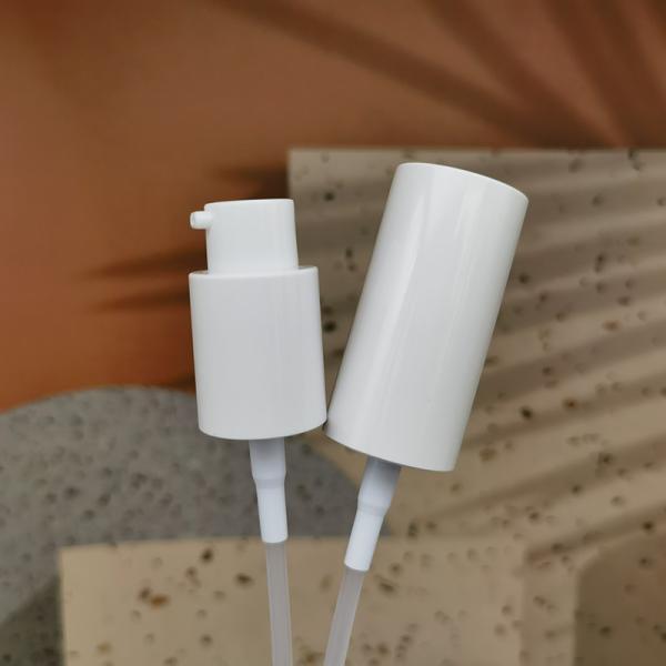0.2cc 18/410 Plastic Full Cap Cream Pump For Serum Water Essence Foundation