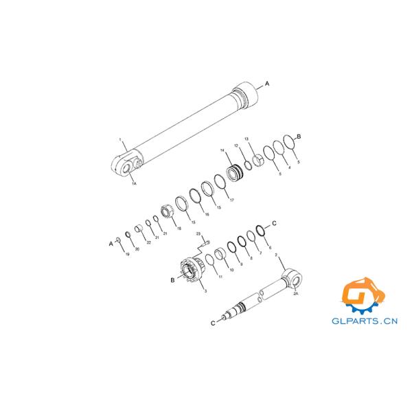 370-6692 225-4526 E349 349E L E349D cilindro de brazo excavadora cilindro hidráulico