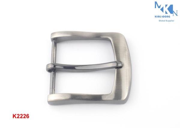 Purse Making Accessories Metal Pin Buckle , Custom Logo Reversible Belt Buckle