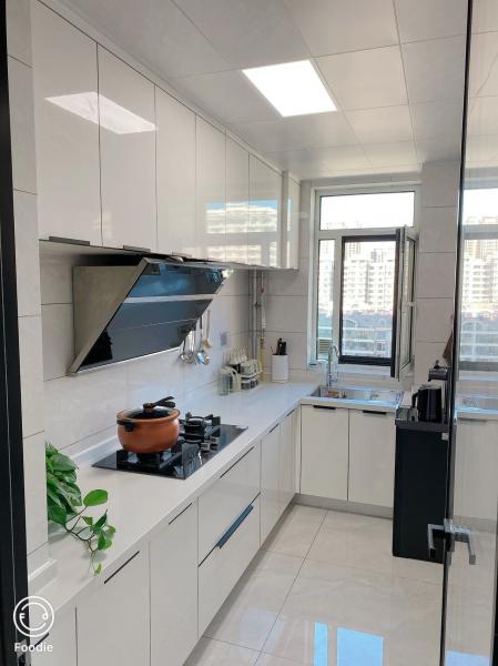 American Simple  Kitchen Furniture Set L Shape Kitchen Cabinet For Apartment