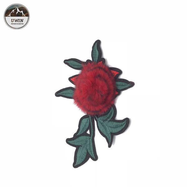 Classic Rose Embroidery Designs Patches Custom Color For Decorate Apparel