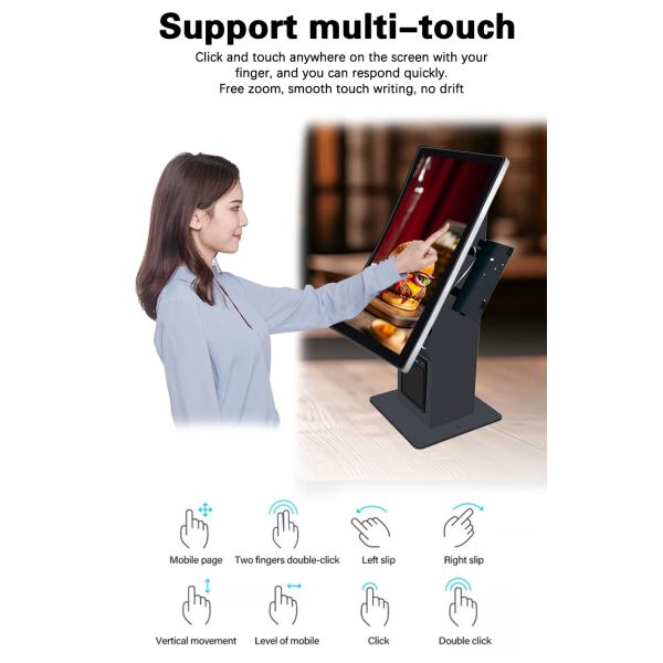 23.6-inch Curved-screen Desktop Self-ordering Kiosk