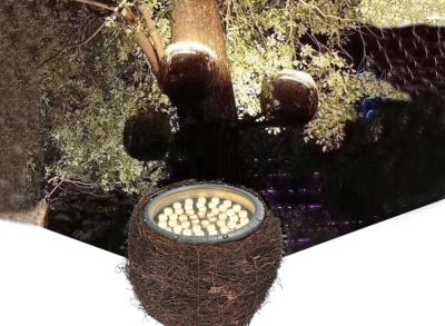 LED Simulation Bird'S Nest Lights Tree Shoot Outdoor Spot Light Waterproof Bird Rattan Cage Tree Garden