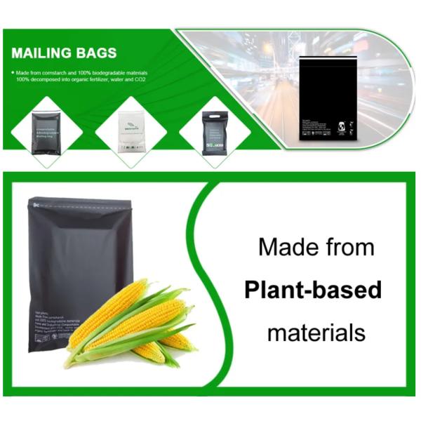 Tear Resistant Compostable Poly Bags Self Adhesive Plastic Courier Packaging Bags