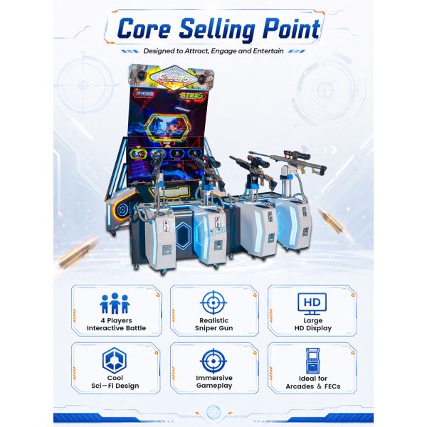 4 Player Shoot Arcade Game Machine Video Game Machine