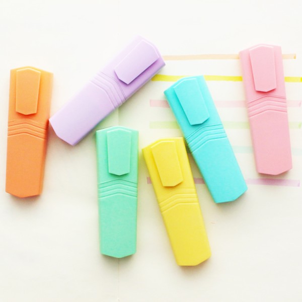 wholesale school and office stationery multicolor small highlighter pen set