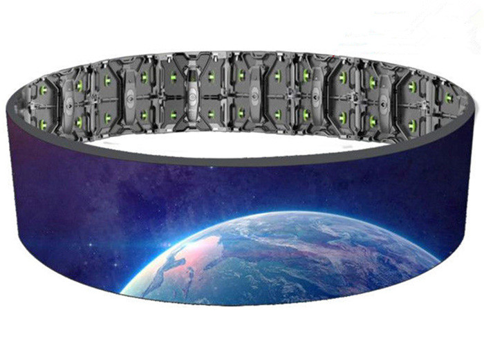 360 градусов P3.91 P4.81 изогнул экран СИД со шкафом 500 x 500mm Плашк-бросания алюминиевым