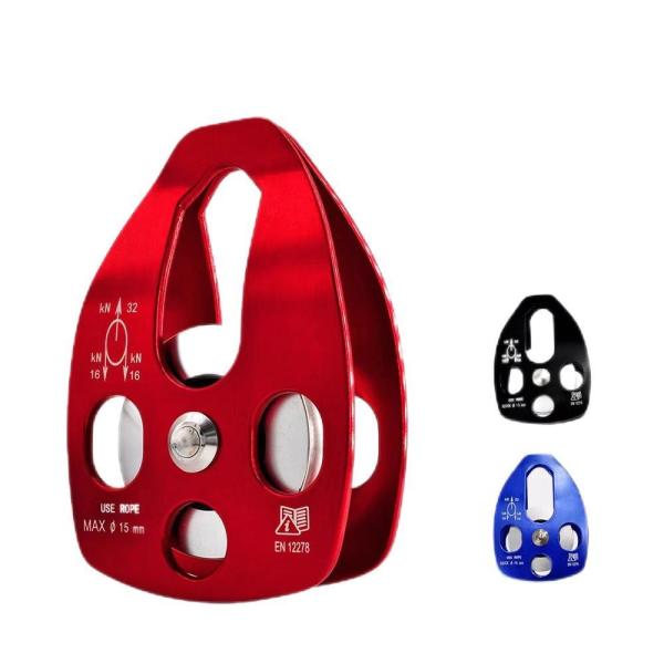 Versatile Climbing and Descending Hardware 7075 Rescue Pulley Aluminum Bearing System