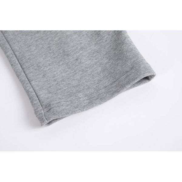 Men's Classic Heather Gray Fleece Sweatpants with Relaxed Straight-Leg Fit and Elastic Waistband