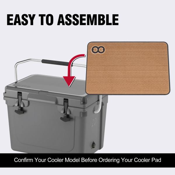 Outdoor Camping Teak 16.7 inch EVA Foam Pad Non Slip Waterproof Cooler Pad Fits RTIC Cooler Box