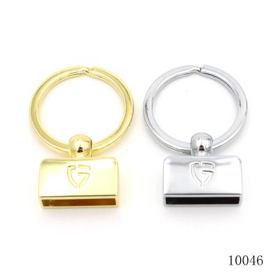 Custom Logo Key Fob Hardware | 20mm Leather Strap Holder with 30mm Split Key