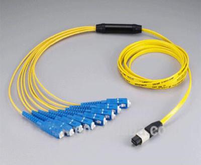 Évasion jaune Mpo - norme optique de Telcordia de noyaux de la corde de correction de fibre de Sc 8