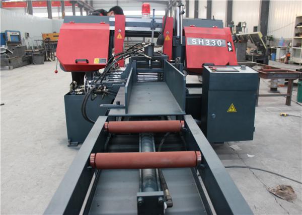 CNC Metal Cutting Band Sawing Machine , Metal Bandsaw Machine Large Feed Cutting
