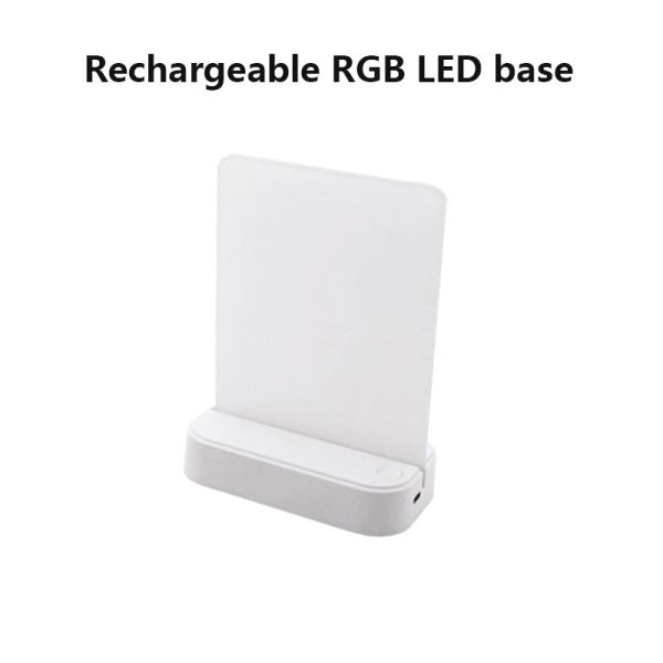 Rechargeable Batteries RGB LED Acrylic Photo Frame Blanks Sublimation Photo Frames Christmas LED Night Light
