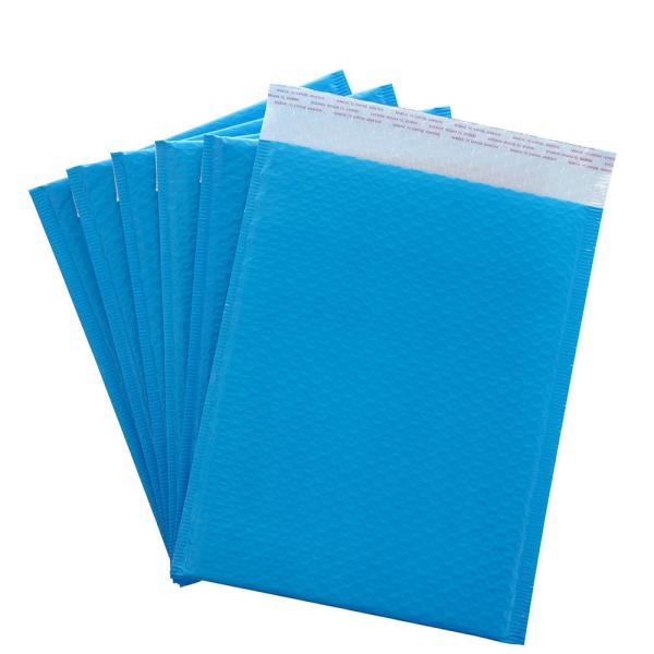Blue LDPE Poly Bubble Mailer Bag Waterproof Recyclable Self Seal
