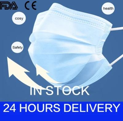Protective Disposable Medical Mask , 3 Layers Face Mask With Elastic Ear Loop