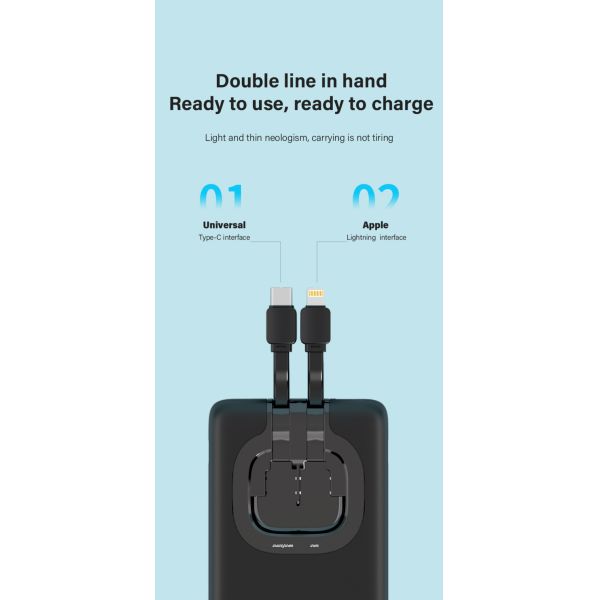 Portable Power Bank With High Capacity 18W Fast Charging and LED Display Multi-Device Compatible LI-Polymer