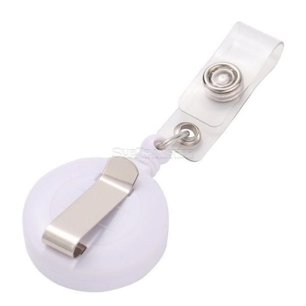 Sublimation Blank Plastic Name Tag Badge With Hidden 40mm Retractable Rope Diy Creative Gift For Sublimation Printing