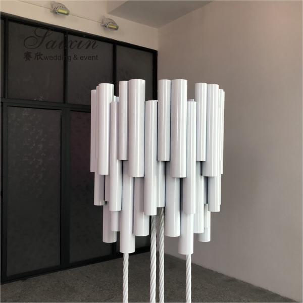 Ouro Prata Casamento Centrais Flor Estand à Venda Tubos de Metal Branco