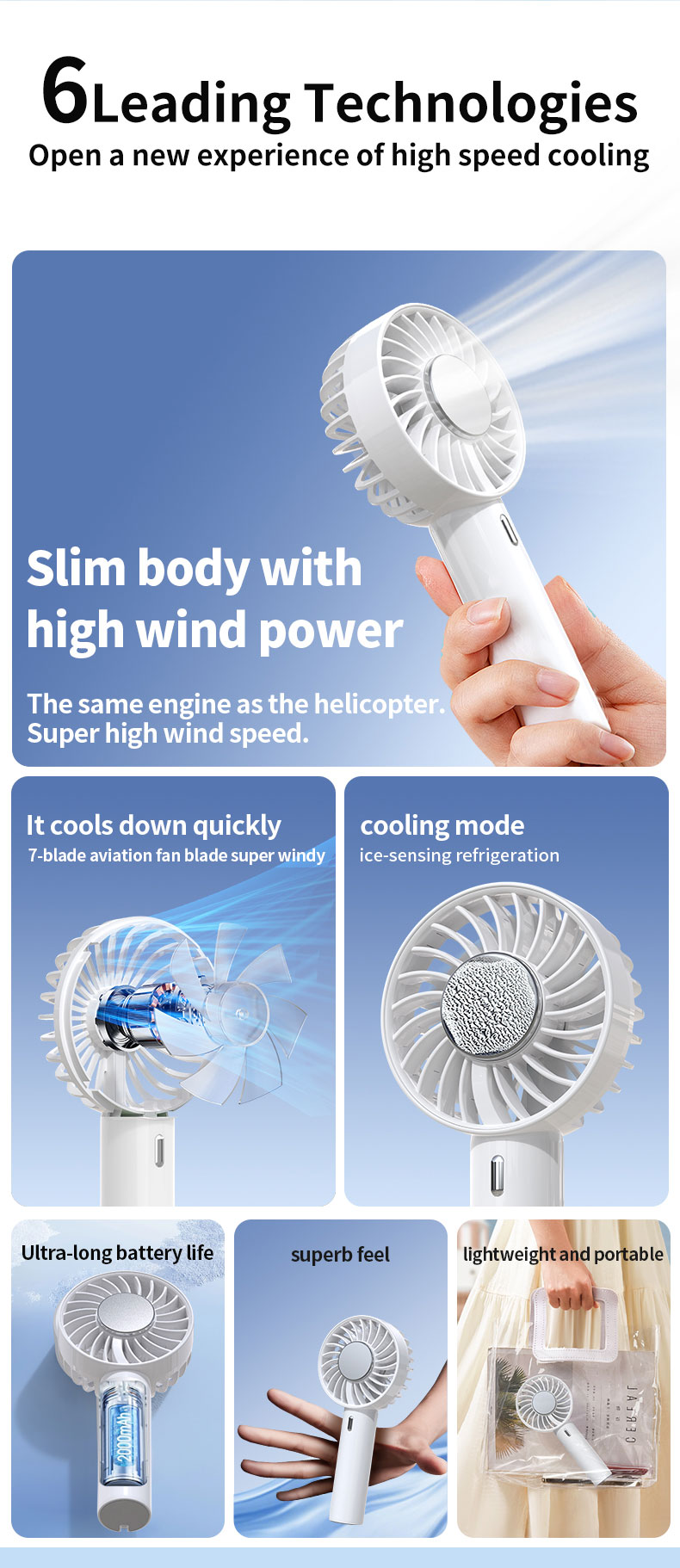 FUSMLI Macaron Color Mini Portable USB Charging Handheld Fan 5 Speeds Customizable Packaging Factory Price Wearable Fan