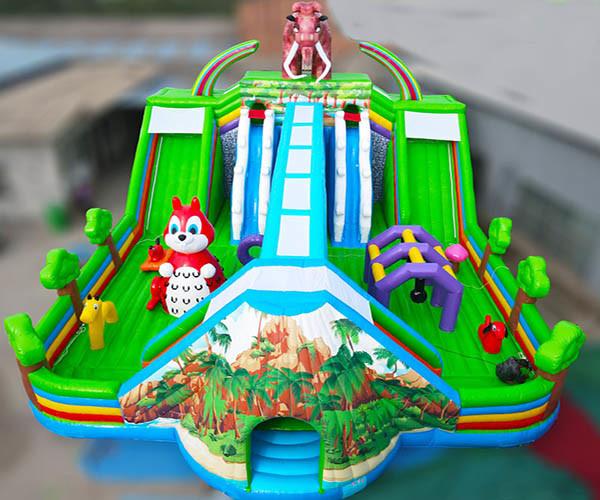Fireproof Animal Kids Inflatable Bouncer 55mm PVC Material Digital Printing